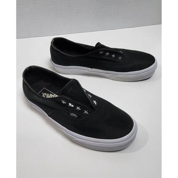 Vans Classic Slip-On Black Sneakers with Studded Stars Size 6 - Picture 1 of 9